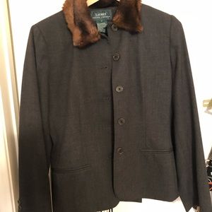 Grey Ralph Lauren wool pants suit.